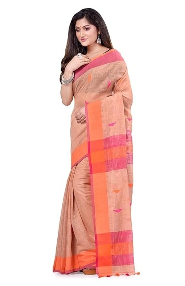 Traditional Bengali Handloom Barfi Saree - Charm