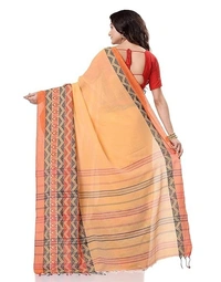 Handloom Begampuri Work Cotton Saree - Tulip Tree