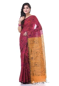 Handloom Tribal Warli Printed Saree