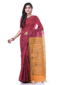 Handloom Tribal Warli Printed Saree