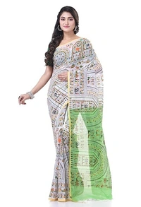 Handloom Tribal Warli Printed Saree