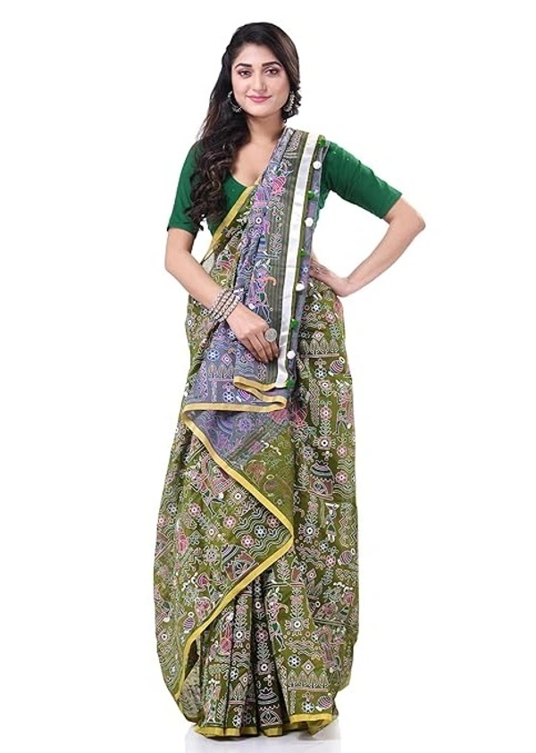 Handloom Tribal Warli Printed Saree
