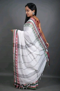 Cotton Padma Jamuna Saree - White
