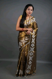 Woven Boder & Buta Work Tissue Cotton Saree