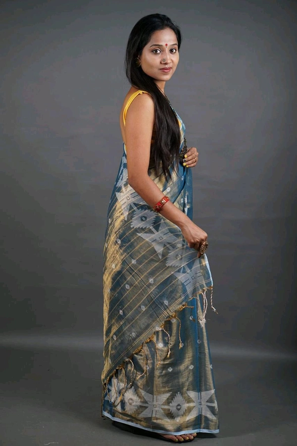 Woven Boder & Buta Work Tissue Cotton Saree