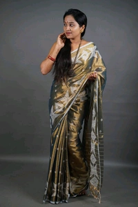 Woven Boder & Buta Work Tissue Cotton Saree