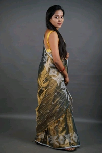 Woven Boder & Buta Work Tissue Cotton Saree