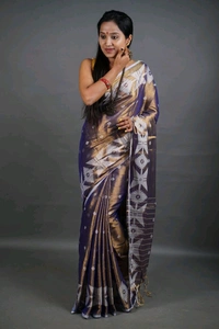 Woven Boder & Buta Work Tissue Cotton Saree