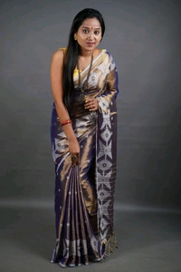 Woven Boder & Buta Work Tissue Cotton Saree