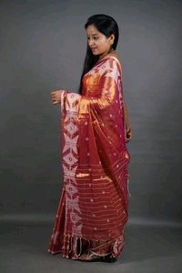 Woven Boder & Buta Work Tissue Cotton Saree