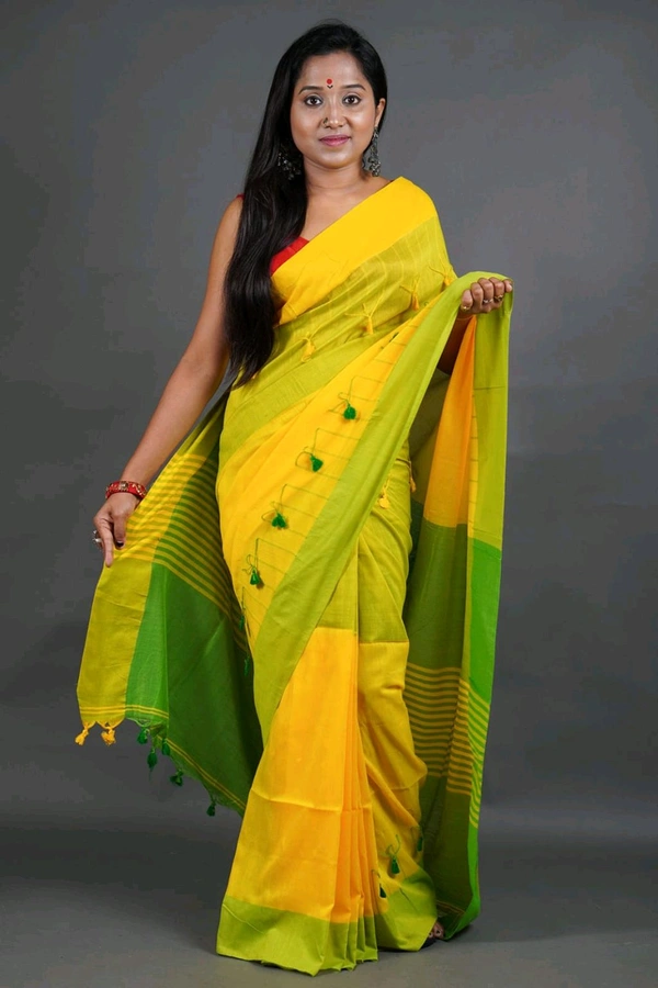 Handloom Woven Boutique Saree - Yellow