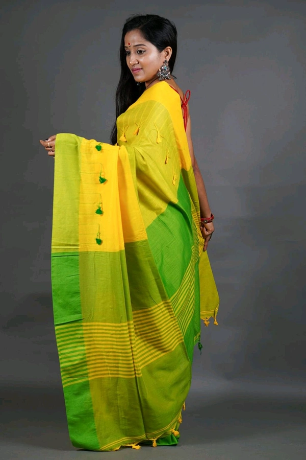 Handloom Woven Boutique Saree - Yellow