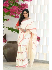 Khadi Cotton Handwoven Saree - Cream