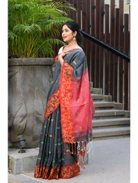 Handloom Cotton Silk Jamdani Work Saree 