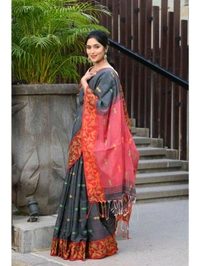 Handloom Cotton Silk Jamdani Work Saree 