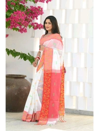 Handloom Cotton Silk Jamdani Work Saree 