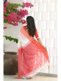 Handloom Cotton Silk Jamdani Work Saree 