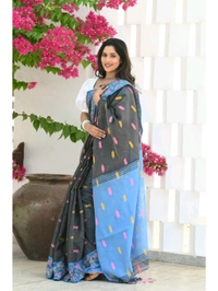 Handloom Cotton Silk Jamdani Work Saree 