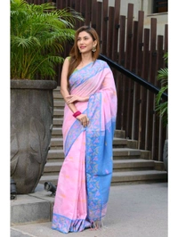 Handloom Cotton Silk Jamdani Work Saree 