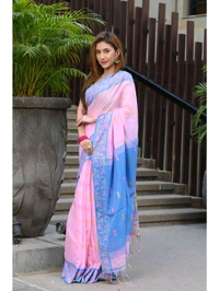 Handloom Cotton Silk Jamdani Work Saree 