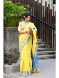 Handloom Cotton Silk Jamdani Work Saree 