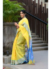 Handloom Cotton Silk Jamdani Work Saree 
