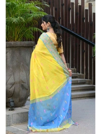 Handloom Cotton Silk Jamdani Work Saree 