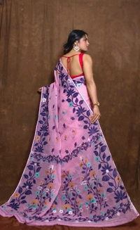 Banolata Soft Bengal Jamdani  - Pink