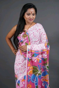 Handloom Printed Cotton Saree 