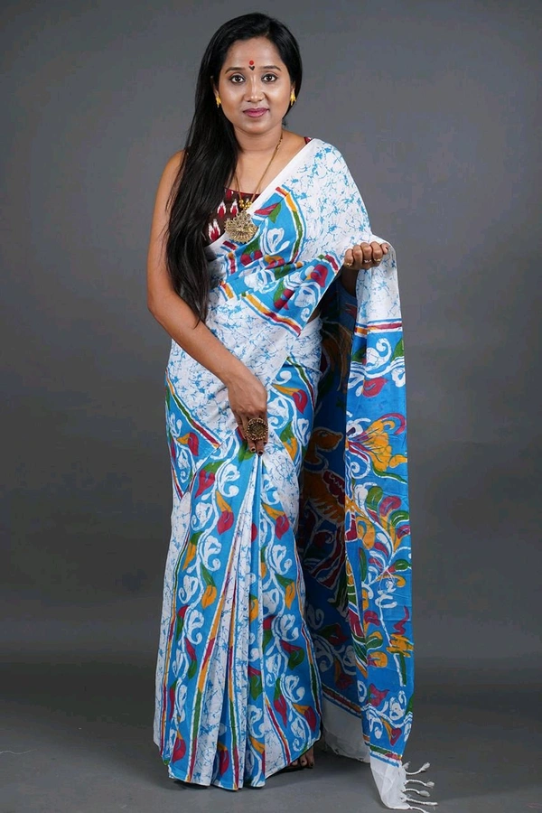 Handloom Printed Cotton Saree 