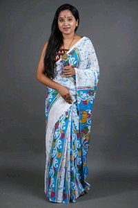 Handloom Printed Cotton Saree 