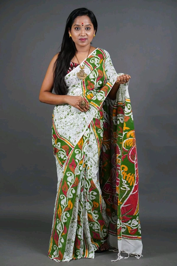Handloom Printed Cotton Saree 