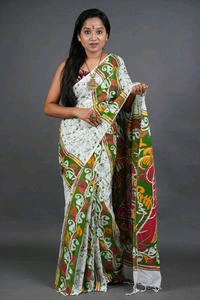Handloom Printed Cotton Saree 