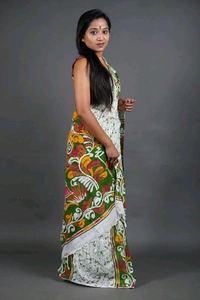 Handloom Printed Cotton Saree 