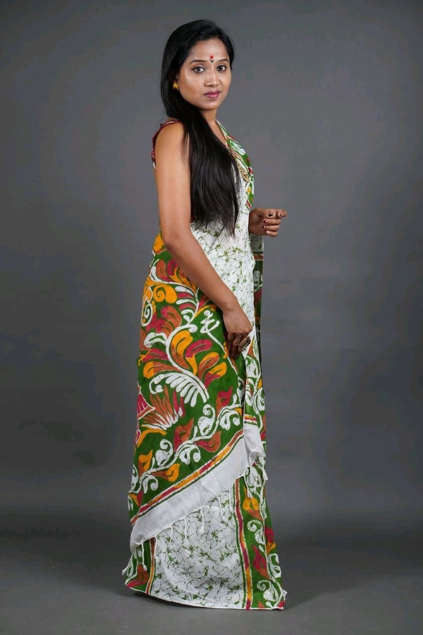 Handloom Printed Cotton Saree 