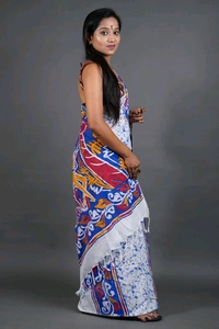 Handloom Printed Cotton Saree 