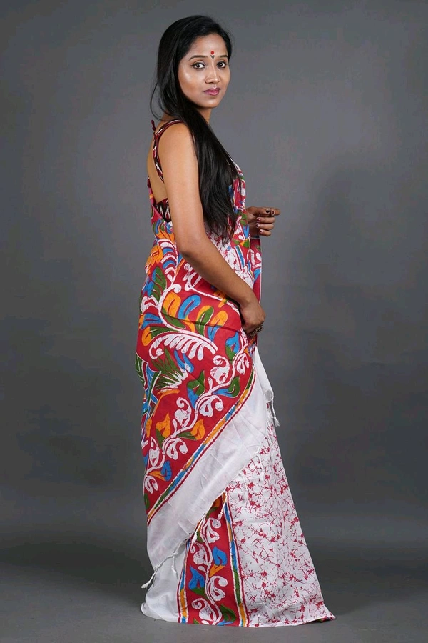 Handloom Printed Cotton Saree 