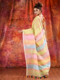 Bengal Handloom Khadi Khesh Saree - Yellow