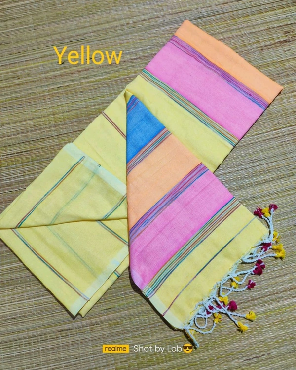 Bengal Handloom Khadi Khesh Saree - Yellow