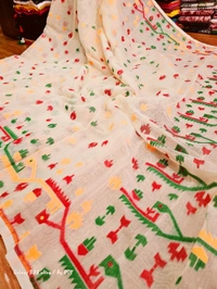 Mina Work Traditional Handloom Jamdani - Tassar