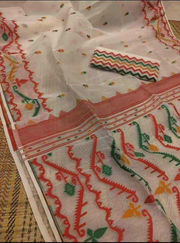 Traditional Bengal Woven Jamdani  - Tashar