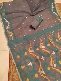 Traditional Bengal Woven Jamdani  - Wood