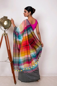 Handloom Raga Cotton Rainbow Saree 