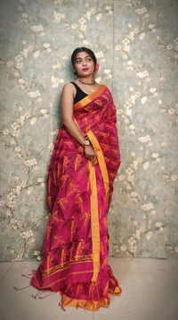 Bird Motive Digital Printed Saree  - Mandy