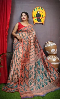 Handloom Soft Traditional Jamdani  - Kobi