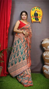 Handloom Soft Traditional Jamdani  - Kobi
