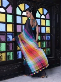 Handloom Raga Cotton Rainbow Saree 
