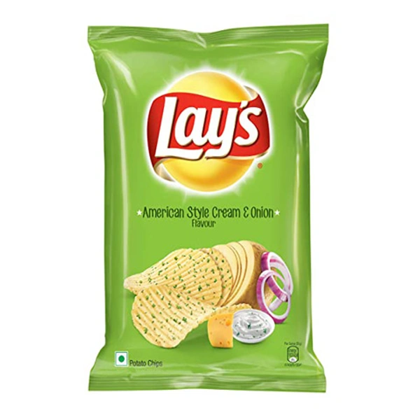 Lays Potato Chips - American Style Cream & Onion Flavour - 52 gm