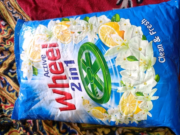 Active Wheel Detergent Powder  - White, 1kg
