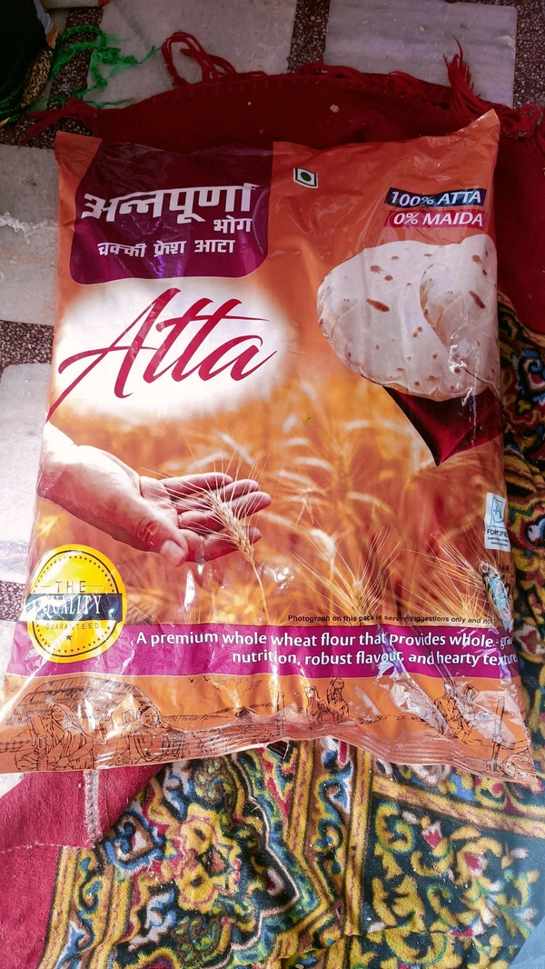 Annpurana Bhog Gehu Aata 5 Kg - White, 10kg